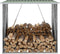 vidaXL - Haardhoutschuur - 163x83x154 - cm - gegalvaniseerd - staal - groen
