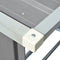 vidaXL - Haardhoutschuur - 163x83x154 - cm - gegalvaniseerd - staal - grijs