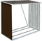 vidaXL - Haardhoutschuur - 163x83x154 - cm - gegalvaniseerd - staal - bruin