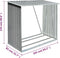 vidaXL - Haardhoutschuur - 163x83x154 - cm - gegalvaniseerd - staal - grijs