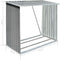 vidaXL - Haardhoutschuur - 163x83x154 - cm - gegalvaniseerd - staal - grijs
