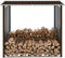 vidaXL - Haardhoutschuur - 172x91x154 - cm - gegalvaniseerd - staal - bruin