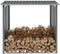 vidaXL - Haardhoutschuur - 172x91x154 - cm - gegalvaniseerd - staal - grijs
