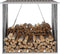 vidaXL - Haardhoutschuur - 172x91x154 - cm - gegalvaniseerd - staal - groen