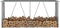 vidaXL - Haardhoutschuur - 330x84x152 - cm - gegalvaniseerd - staal - grijs