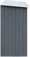 vidaXL - Haardhoutschuur - 330x84x152 - cm - gegalvaniseerd - staal - grijs