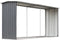 vidaXL - Haardhoutschuur - 330x92x153 - cm - gegalvaniseerd - staal - grijs