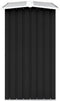 vidaXL - Haardhoutschuur - 330x92x153 - cm - gegalvaniseerd - staal - antraciet