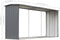 vidaXL - Haardhoutschuur - 330x92x153 - cm - gegalvaniseerd - staal - grijs