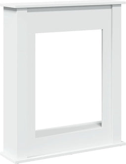 vidaXL - Haardombouw - 75x20x87,5 - cm - bewerkt - hout - wit