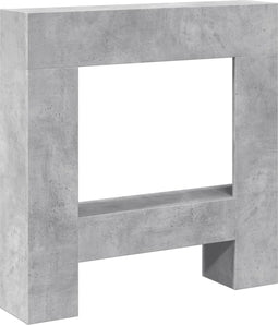 vidaXL - Haardombouw - 81x18x82 - cm - bewerkt - hout - betongrijs