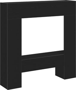 vidaXL - Haardombouw - 81x18x82 - cm - spaanplaat - zwart - eikenkleurig