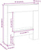 vidaXL - Haardombouw - 81x18x82 - cm - spaanplaat - zwart - eikenkleurig