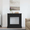 vidaXL - Haardombouw - 90x30x90 - cm - spaanplaat - zwart - eikenkleurig