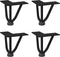 vidaXL - Haarspeld - tafelpoten - 4 - st - 10 - cm - massief - staal - zwart
