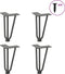 vidaXL - Haarspeld - tafelpoten - 4 - st - 20 - cm - massief - staal - antracietkleurig