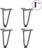 vidaXL - Haarspeld - tafelpoten - 4 - st - 20 - cm - massief - staal - antracietkleurig