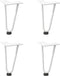 vidaXL - Haarspeld - tafelpoten - 4 - st - 20 - cm - massief - staal - wit