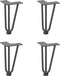 vidaXL - Haarspeld - tafelpoten - 4 - st - 20 - cm - massief - staal - antracietkleurig