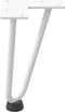 vidaXL - Haarspeld - tafelpoten - 4 - st - 20 - cm - massief - staal - wit