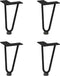 vidaXL - Haarspeld - tafelpoten - 4 - st - 20 - cm - massief - staal - zwart