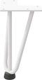 vidaXL - Haarspeld - tafelpoten - 4 - st - 20 - cm - massief - staal - wit