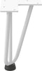 vidaXL - Haarspeld - tafelpoten - 4 - st - 20 - cm - massief - staal - wit