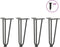 vidaXL - Haarspeld - tafelpoten - 4 - st - 30 - cm - massief - staal - antracietkleurig