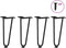 vidaXL - Haarspeld - tafelpoten - 4 - st - 30 - cm - massief - staal - zwart