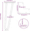 vidaXL - Haarspeld - tafelpoten - 4 - st - 30 - cm - massief - staal - zwart