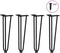 vidaXL - Haarspeld - tafelpoten - 4 - st - 42 - cm - massief - staal - zwart