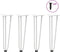 vidaXL - Haarspeld - tafelpoten - 4 - st - 42 - cm - massief - staal - wit