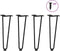 vidaXL - Haarspeld - tafelpoten - 4 - st - 42 - cm - massief - staal - zwart