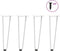 vidaXL - Haarspeld - tafelpoten - 4 - st - 42 - cm - massief - staal - wit