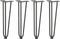 vidaXL - Haarspeld - tafelpoten - 4 - st - 42 - cm - massief - staal - antracietkleurig