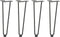 vidaXL - Haarspeld - tafelpoten - 4 - st - 42 - cm - massief - staal - antracietkleurig