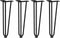 vidaXL - Haarspeld - tafelpoten - 4 - st - 42 - cm - massief - staal - zwart