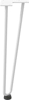 vidaXL - Haarspeld - tafelpoten - 4 - st - 42 - cm - massief - staal - wit