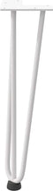 vidaXL - Haarspeld - tafelpoten - 4 - st - 42 - cm - massief - staal - wit