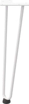 vidaXL - Haarspeld - tafelpoten - 4 - st - 42 - cm - massief - staal - wit