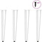 vidaXL - Haarspeld - tafelpoten - 4 - st - 72 - cm - massief - staal - wit