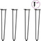 vidaXL - Haarspeld - tafelpoten - 4 - st - 72 - cm - massief - staal - zwart