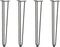 vidaXL - Haarspeld - tafelpoten - 4 - st - 72 - cm - massief - staal - antracietkleurig