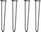 vidaXL - Haarspeld - tafelpoten - 4 - st - 72 - cm - massief - staal - zwart