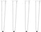vidaXL - Haarspeld - tafelpoten - 4 - st - 72 - cm - massief - staal - wit