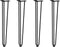 vidaXL - Haarspeld - tafelpoten - 4 - st - 72 - cm - massief - staal - zwart