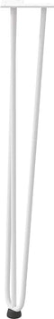 vidaXL - Haarspeld - tafelpoten - 4 - st - 72 - cm - massief - staal - wit