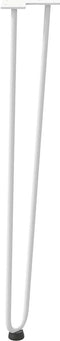 vidaXL - Haarspeld - tafelpoten - 4 - st - 72 - cm - massief - staal - wit