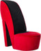 vidaXL Hakstoel fluweel rood