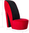 vidaXL Hakstoel fluweel rood